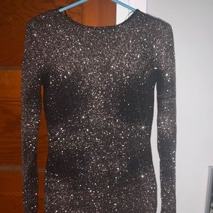 Bodycon glitter mini dress